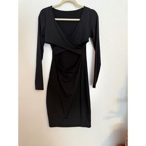 Little Black Dress Long Sleeve Cutout Bodycon Mini Party Cocktail‎